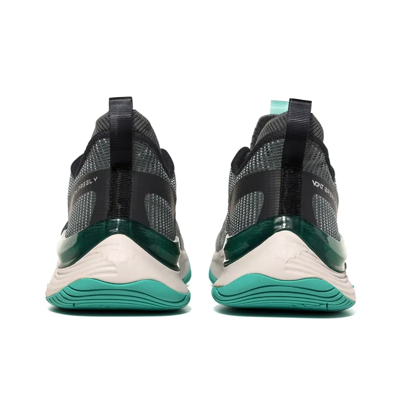 VOIT Cushioning, Slip Resistant, And Abrasion Resistant Low Top Basketball Shoes Unisex Dark Gray/Green-6