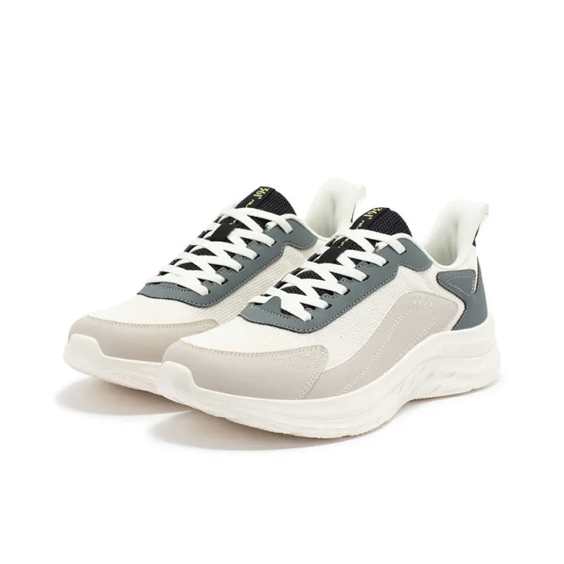 361° Cushioning Wear-Resistant Low-Top Running Shoes Men's Feather White Float Stone-2