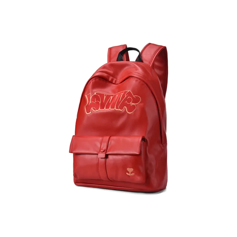LOVVVVE PU Cortex Student Backpack Unisex Black Red White/Blue/Pink-8