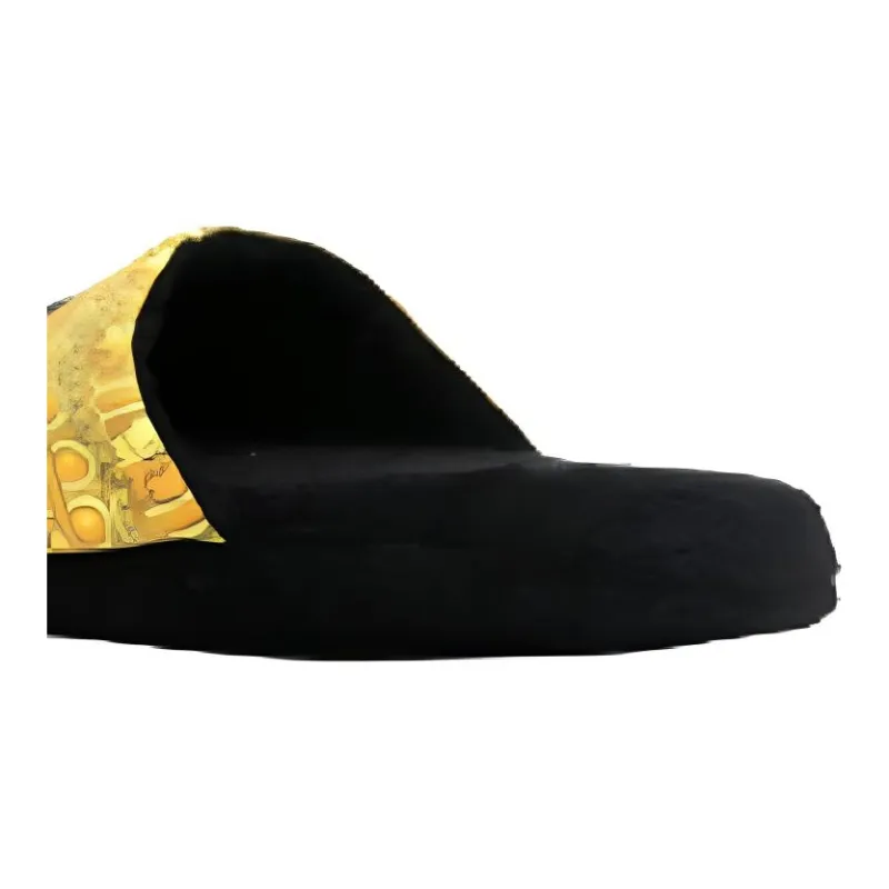 VERSACE Slippers / Home Slippers Men's And Women's, Black-4