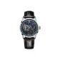 White Case Blue Dial Black Strap-GC-SW-SLSB