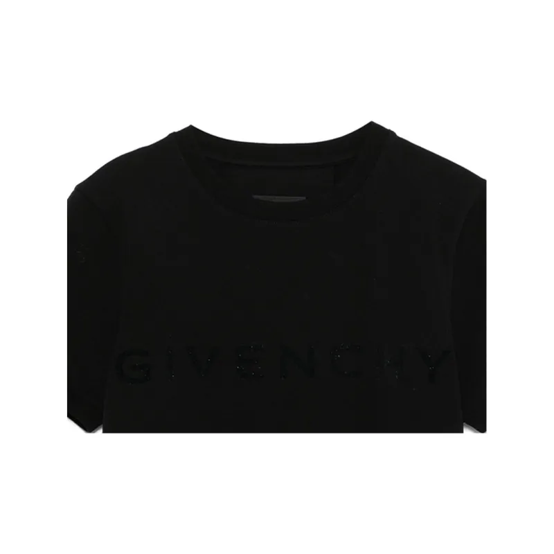 Givenchy Logo flocked T shirt-4