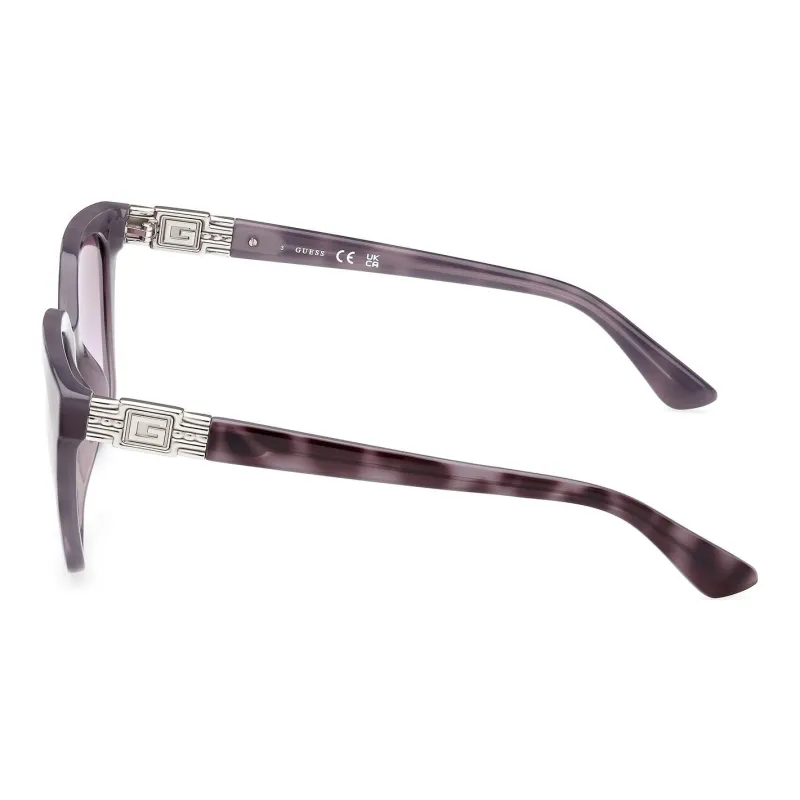 GUESS Plastic Irregular Shape Sunglasses Women's Brown-5