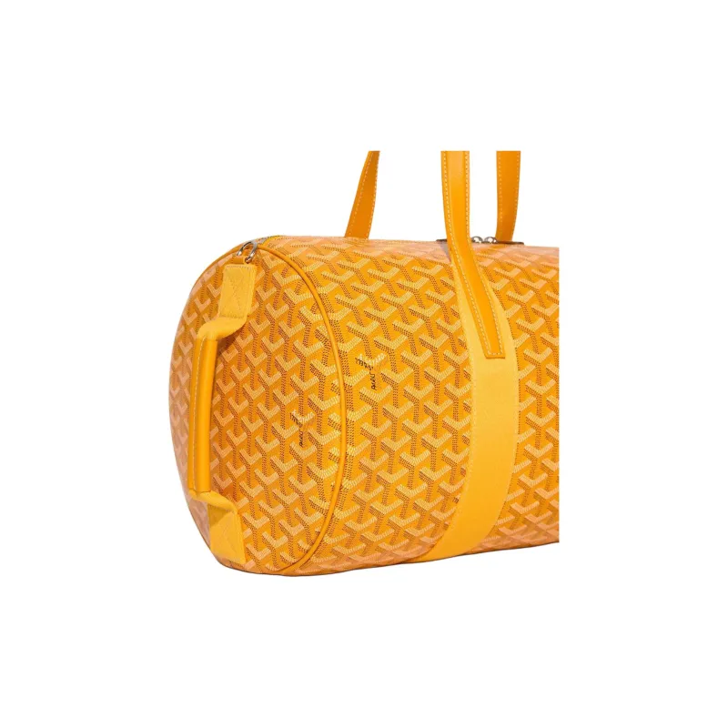 GOYARD Canvas With Calfskin Travel Bag Unisex Yellow-3