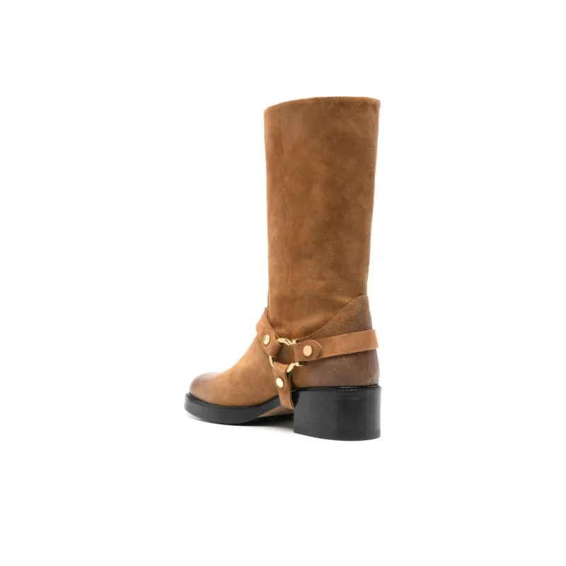 Chloe Dakota Ankle Boots 4cm Women's Brown-4