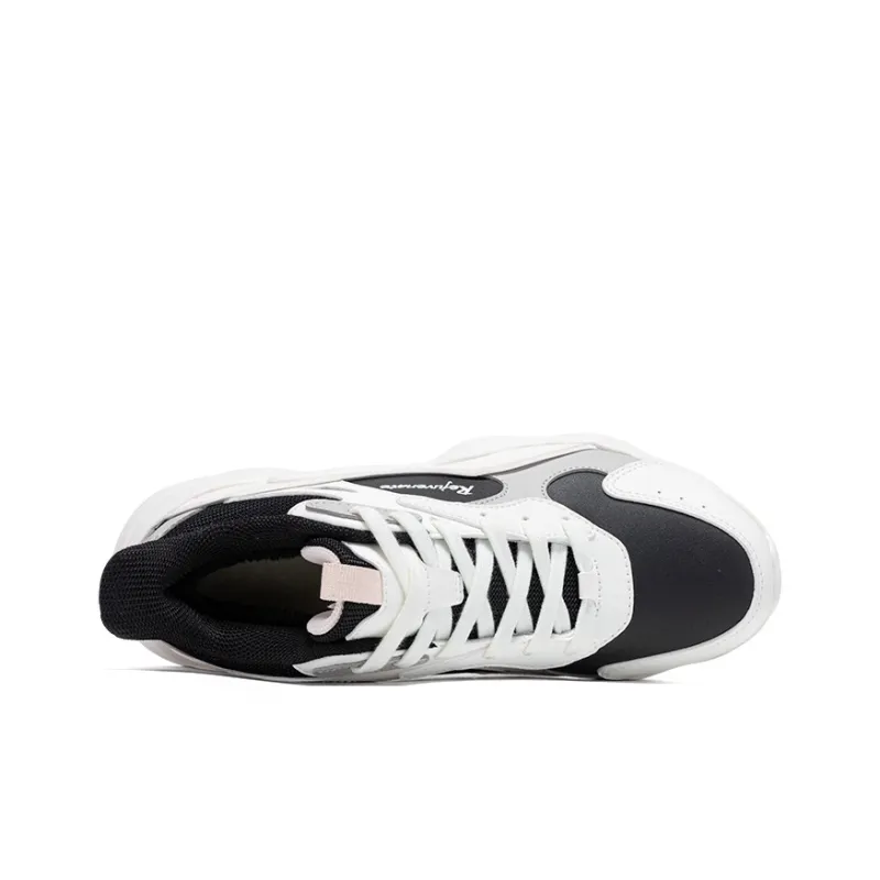 361° Anti Slip Wear Resistant And Coverage Warm Low Top Casual Shoes Women's White Black-3