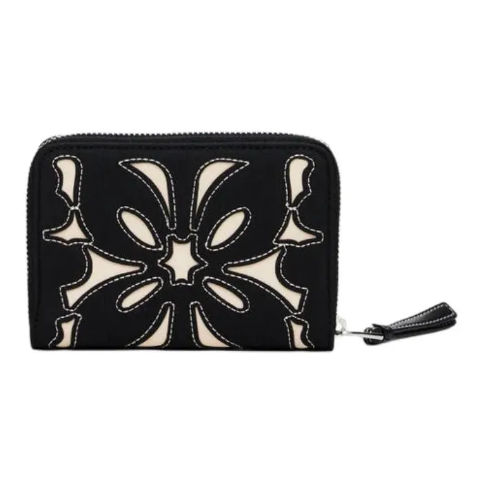 Desigual Polyurethane Wallet Small Size Women's Black-2