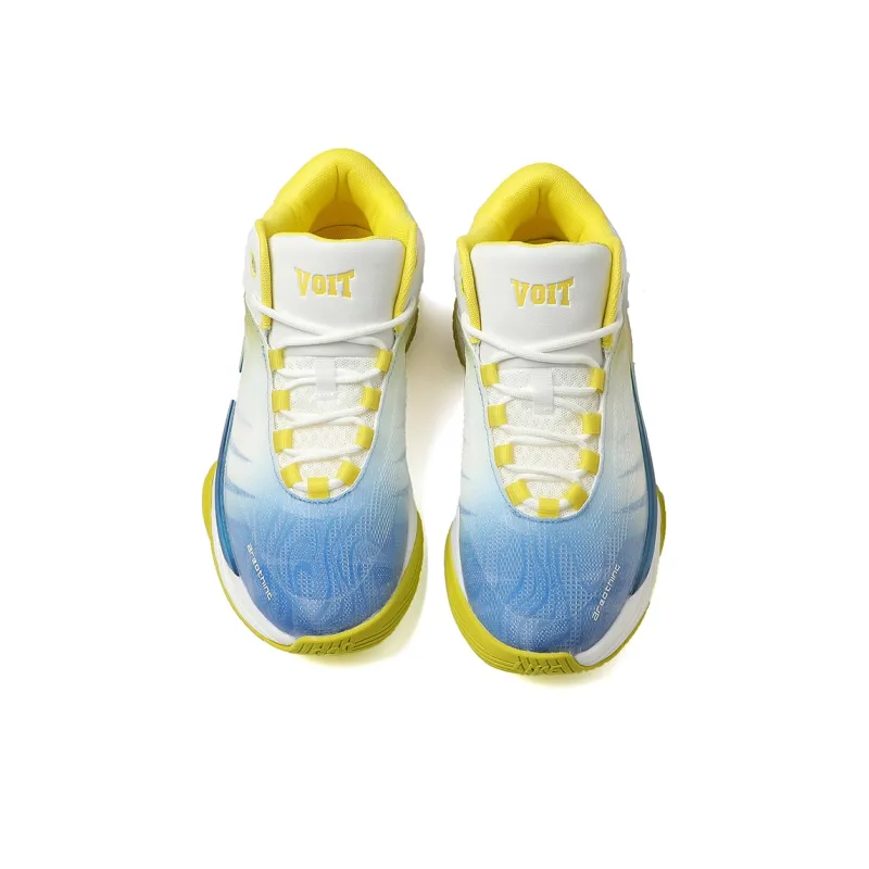 VOIT Basketball Shoes Unisex Low Top Orange Blue-4