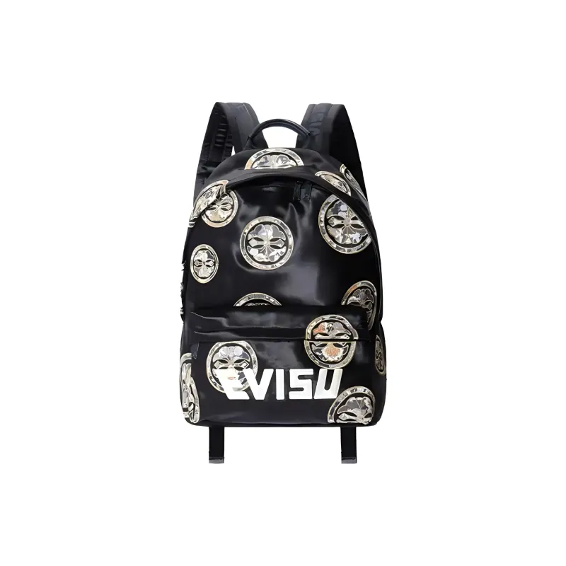EVISU Fabric Backpack Regular Unisex Black-0