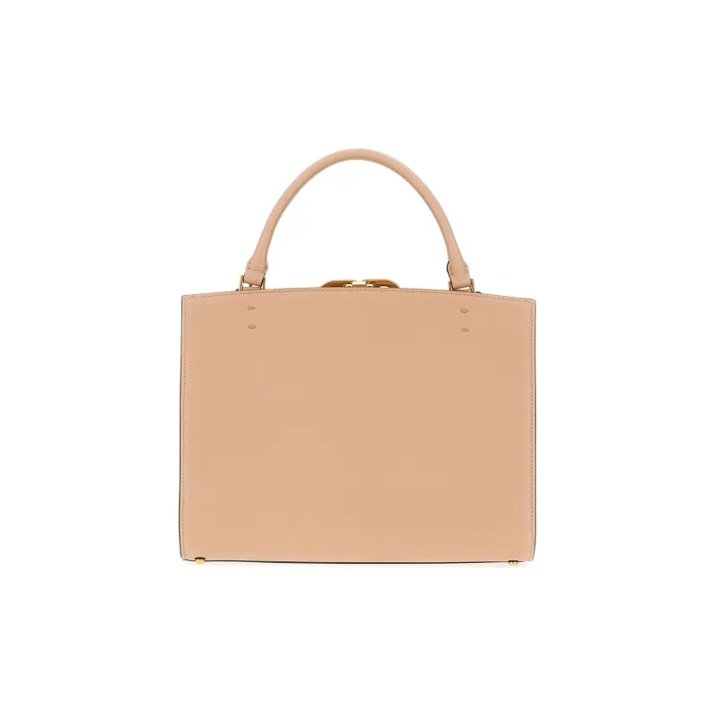 Valentino GARAVANI Calfskin Tote Bag, Shopping Bag, Handbag Women's Light Umber-2