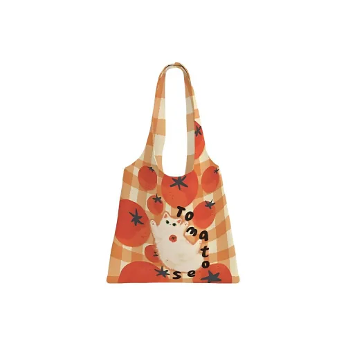 AOSONG Suede Tech Fabric Shoulder Bag Regular Unisex Off White Cat