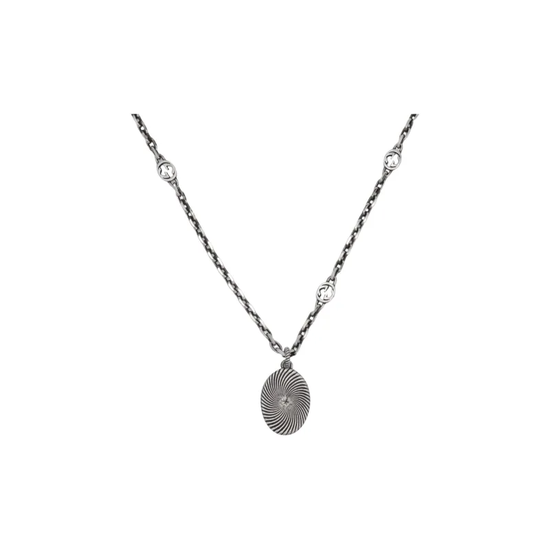 GUCCI 925 Sterling Silver Necklaces Unisex Silver-1