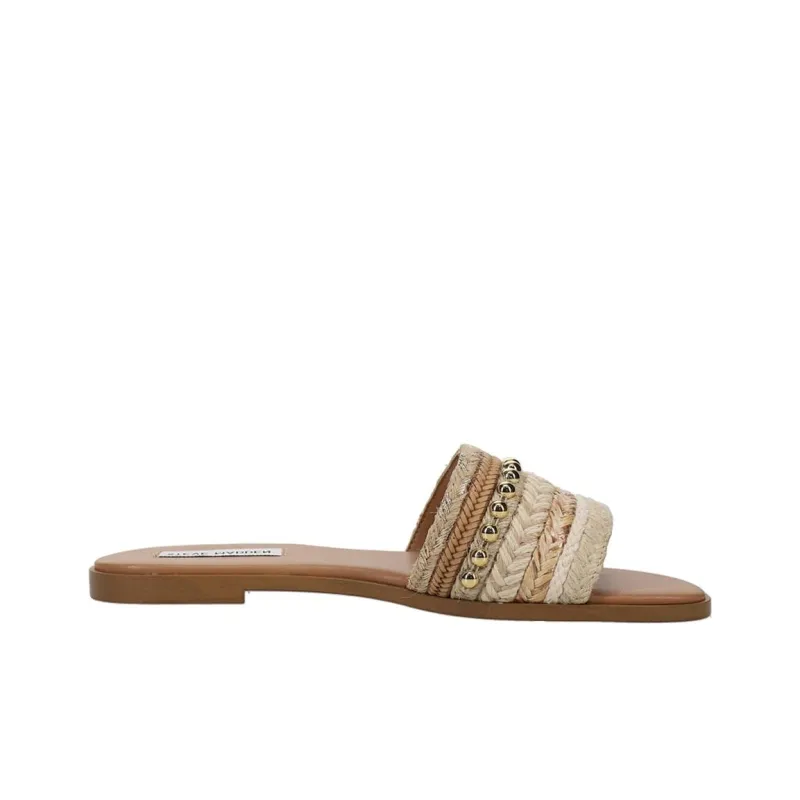 STEVE MADDEN Slide Slippers Women's Beige Brown-1