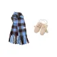 2-Pack (Knit Glove+Blue Brown Scarf)