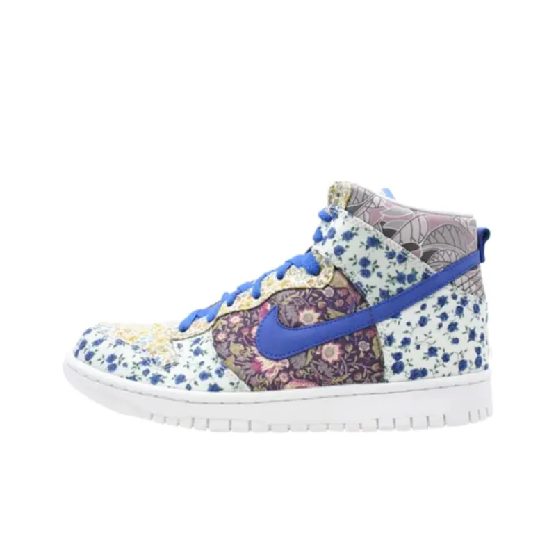 Nike Dunk High Wear-resistant And Lightweight High-Top Skateboard Shoes Women's Blue-0