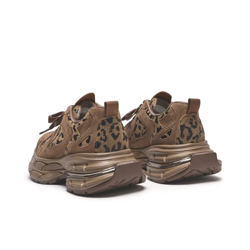 Hotwind Vintage Leopard Series Abrasion-Resistant Slip-Resistant Chunky Sneakers Women's-2