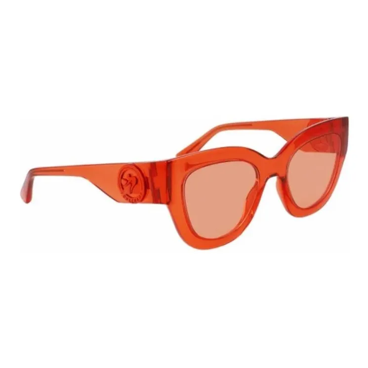 LONGCHAMP Injection Molded Cat Eye Sunglasses Women's Orange-1