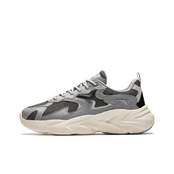 Anta Anti Slip And Wear Resistant Breathable Low Top Casual Shoes Men's Gray Black