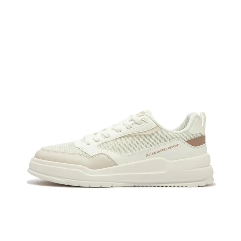 361° Lightweight Low Top Skateboard Shoes Men's White Beige-0