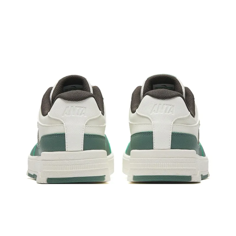Anta Anti-Slip And Wear-Resistant Lightweight Low-Top Skateboard Shoes Men's White Green-6
