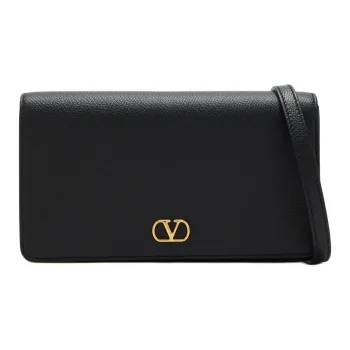 Valentino VLogo Signature Calfskin Shoulder Bag Mini Women's Black
