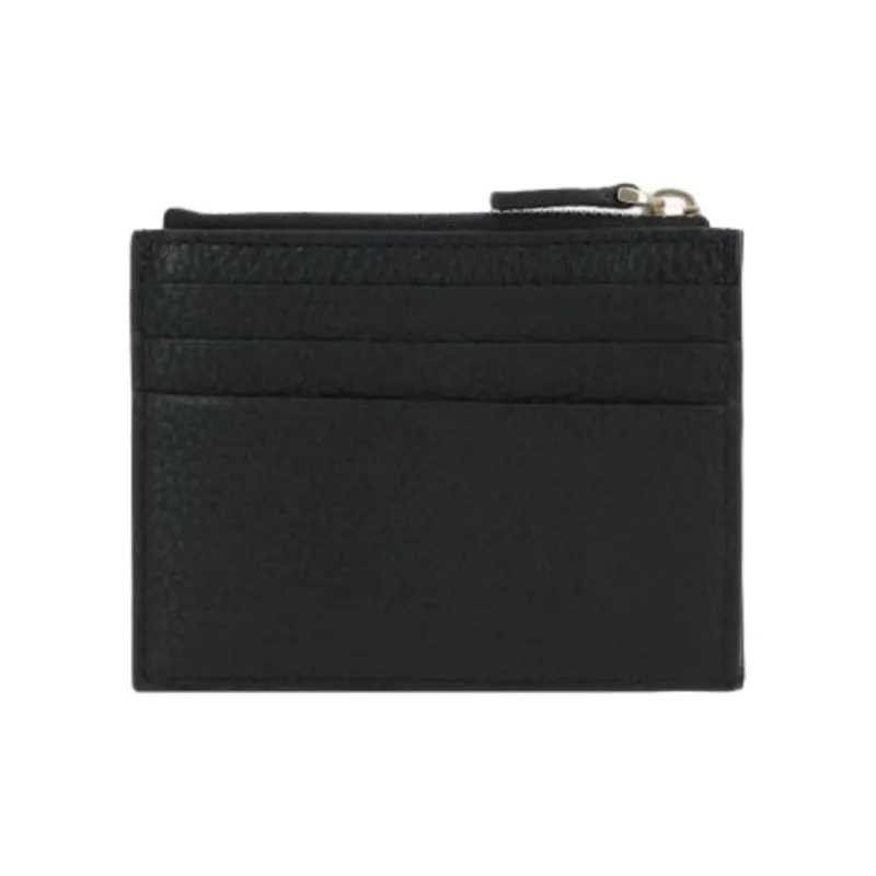 Valentino Calfskin Card Holder Women's Black-2