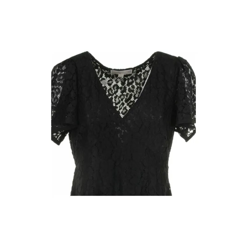 MICHAEL KORS V Neck Lace Dress-5