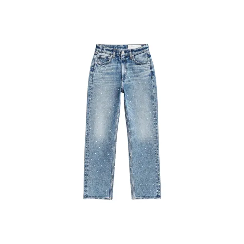 RAG&BONE Crystal embellished Straight leg Jeans