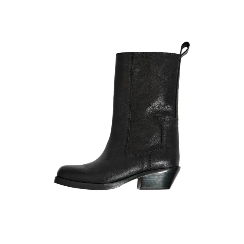 BIMBA Y LOLA Gaucho Ankle Boots 4.5cm Women's Black-4