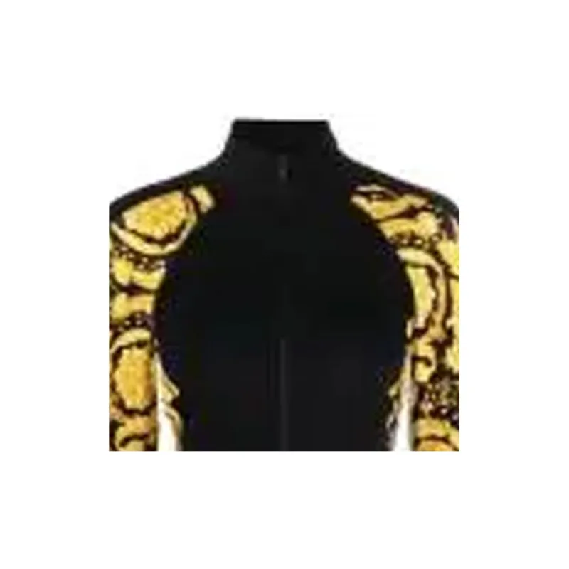 VERSACE Baroque print Zip up Jacket-4