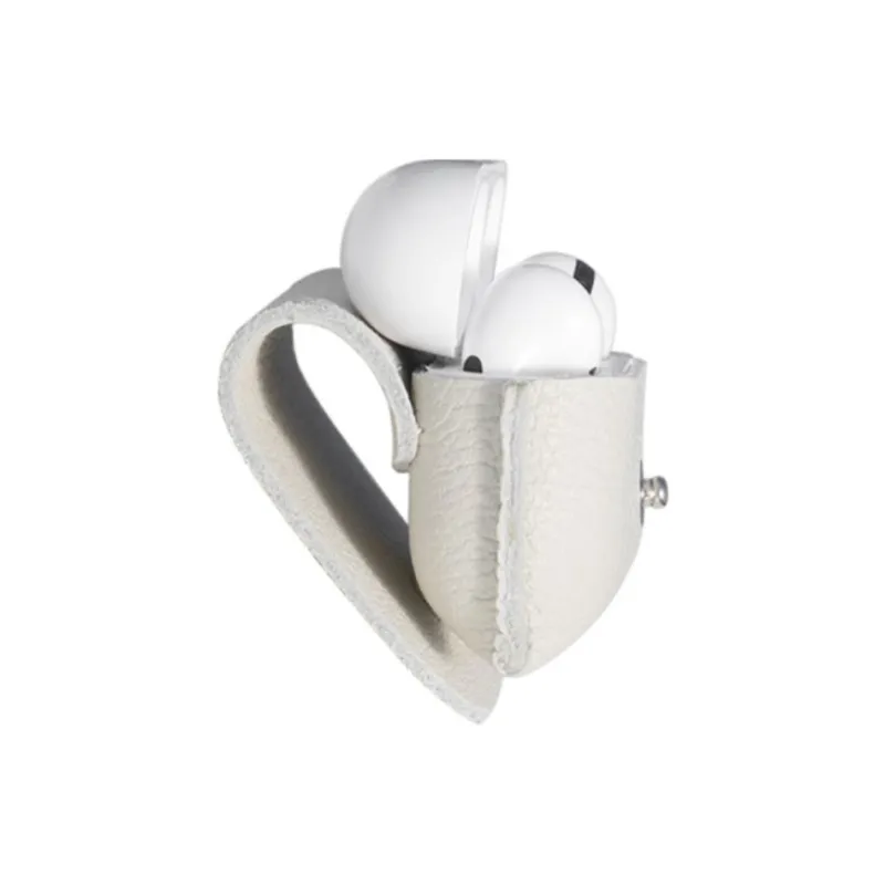 Proper Belongings Cow Leather Earphone Case Unisex White-3