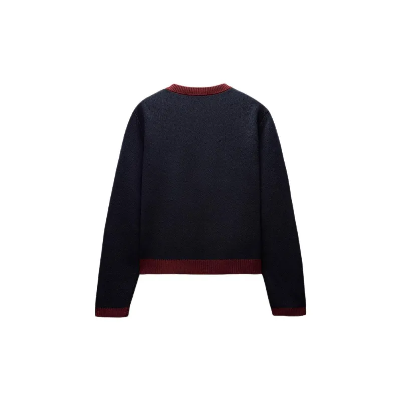 ZARA Jackets Coats Women's Dark Marine Blue-1