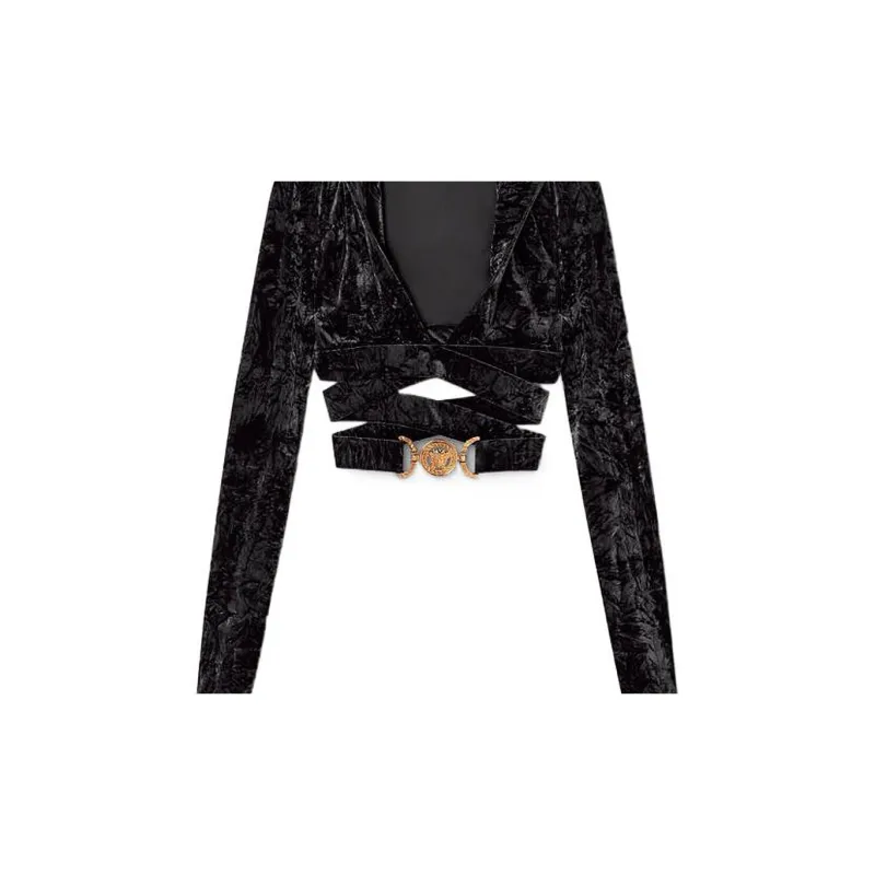 VERSACE Velvet Top 'Black'-5
