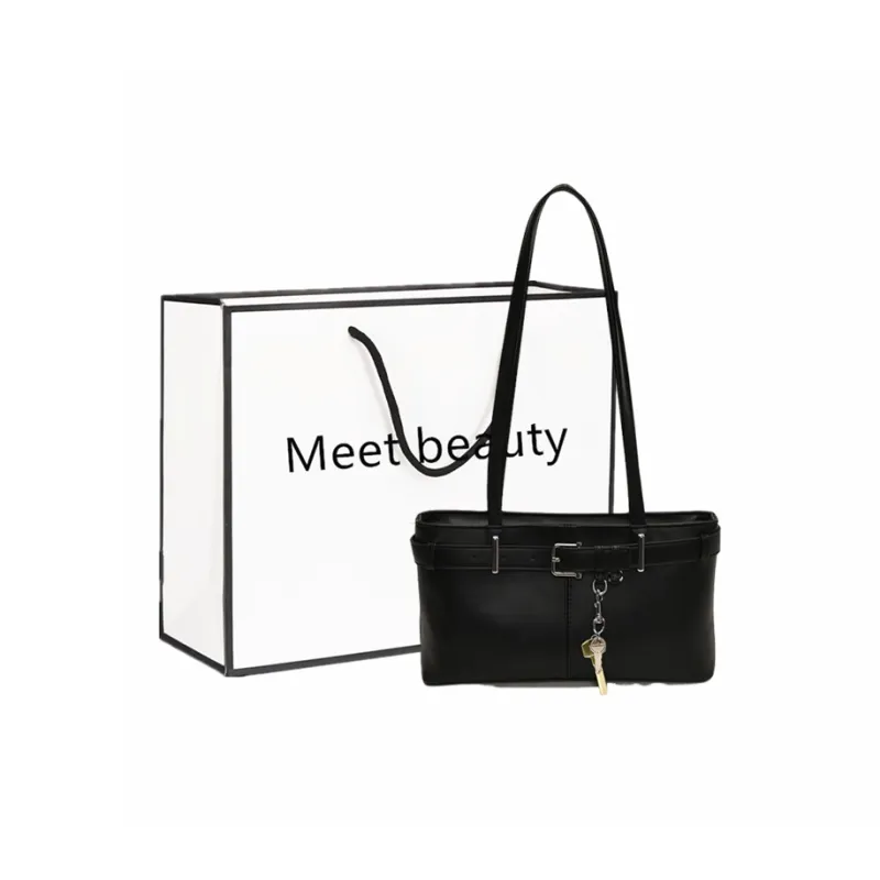 Fitchell PU Shoulder Bag Regular Women's Coffee/Black White Brown/Red-4