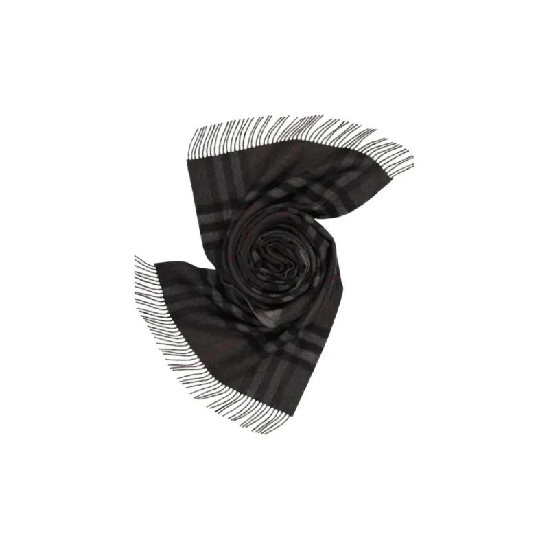 Burberry Cashmere Knit Scarves Women's Black-1