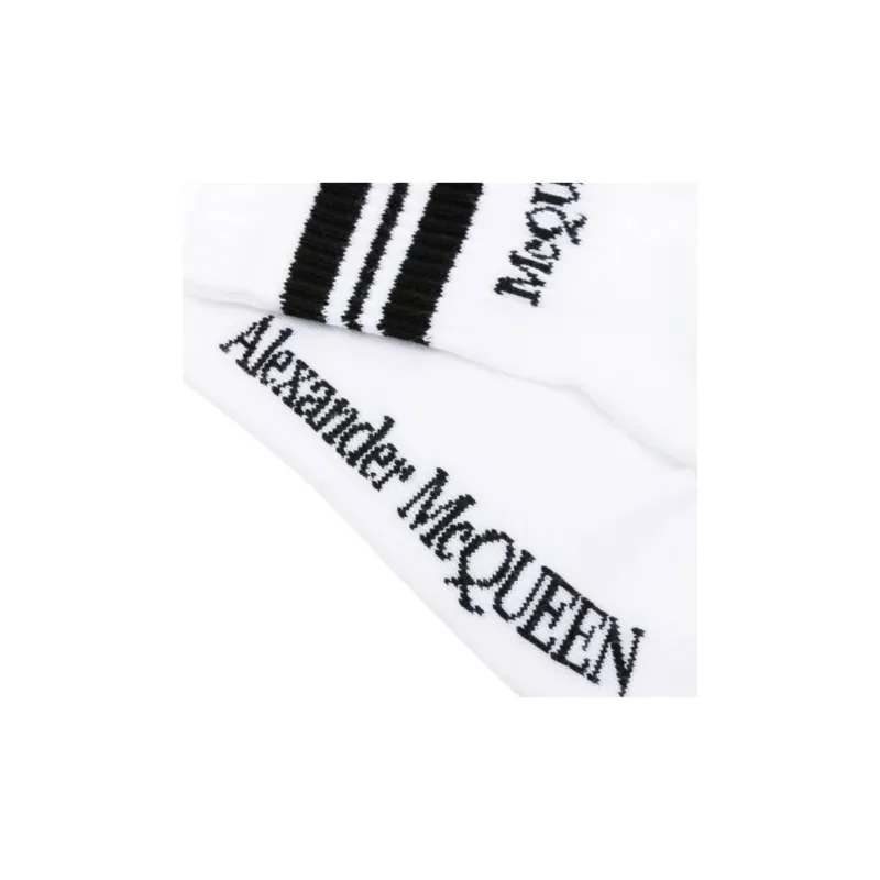 Alexander McQueen Logo Intarsia Knit Socks-1