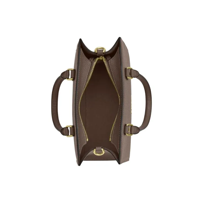 COACH Maggie Cow Leather Tote Bag, Shopping Bag, Shoulder Bag, Crossbody Bag, Handbag Trumpets Women's Dark Umber-2