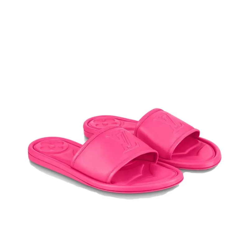 LOUIS VUITTON Magnetic Quiet Slide Slippers Women's Fuchsia-3