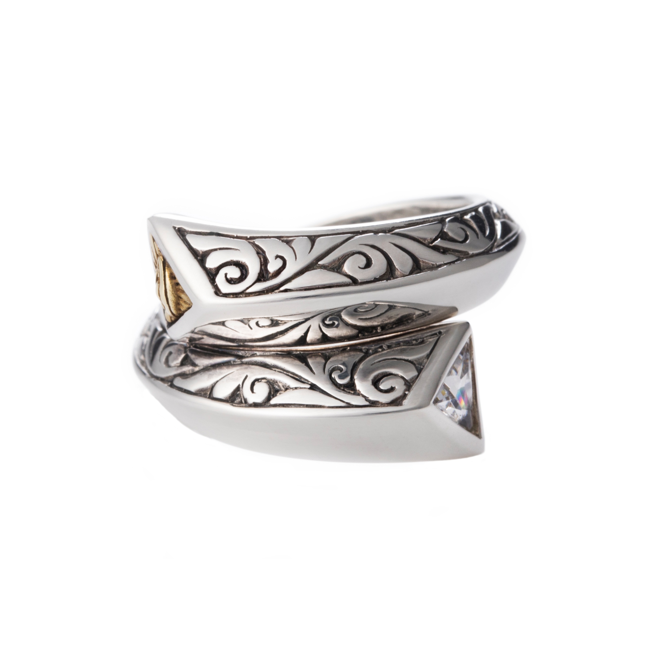ZOCALO SILVER925 ⭐︎RING ZOCALO 925 Sterling Silver Inlay White Zircon Rings Unisex
