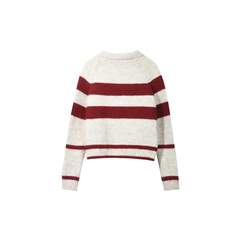 MISHOW Knitwear Women's Red Stripe-1