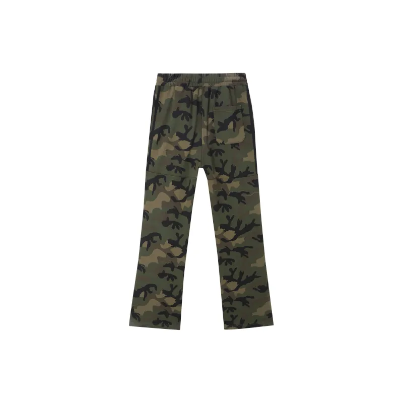 UNKNOWTAL Casual Pants Unisex Army Green Camouflage-1