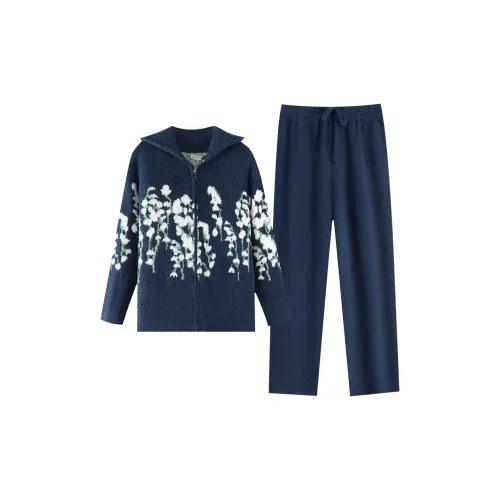 ZumashL Luxury Designer Series Pajama Set Women's Misty Blue