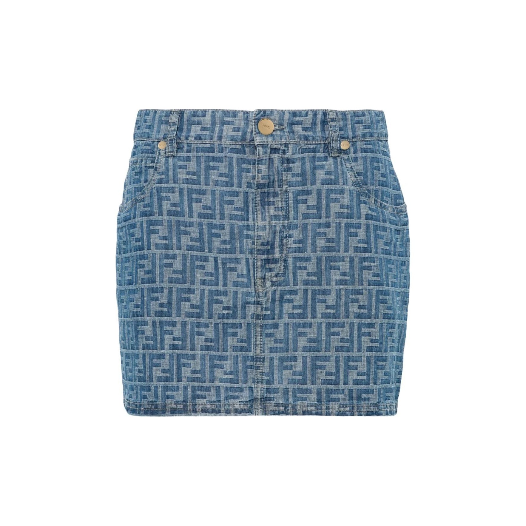FENDI Denim Short Skirts Apparel Women on Sale & Authentic
