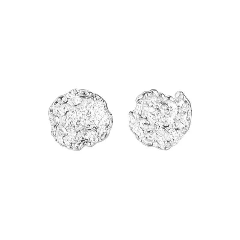 KING OF BLING 925 Sterling Silver Stud Earrings Unisex-0