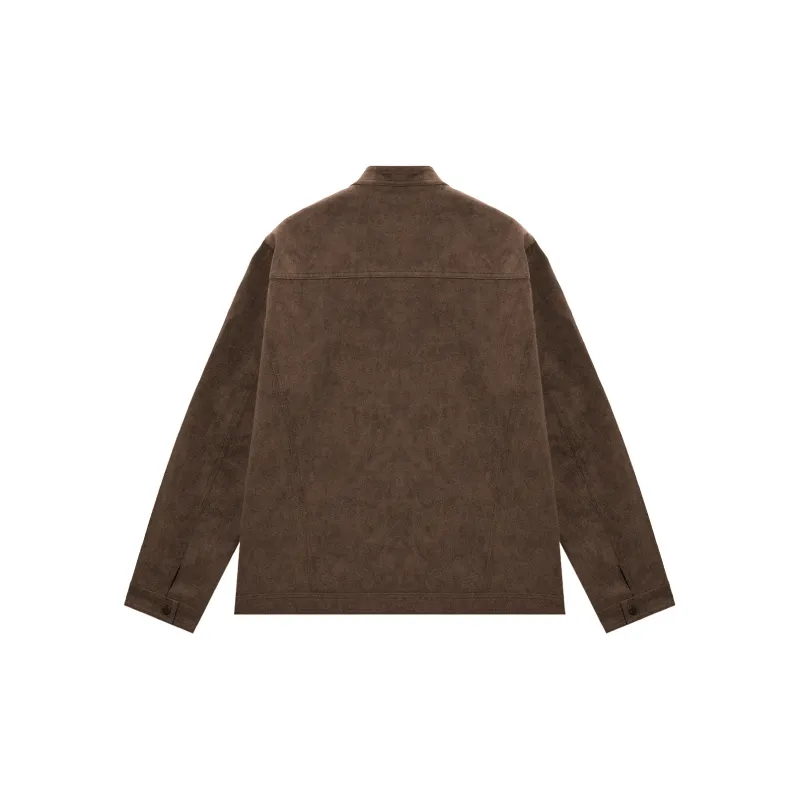 WILD LEADER Leather Jacket Unisex Coffee-6