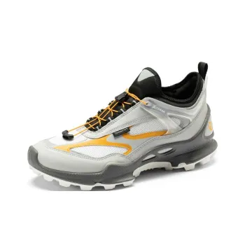 Ecco Biom C Trail Waterproof And Breathable Low Top Trail Running Running Shoes Men's White Gray