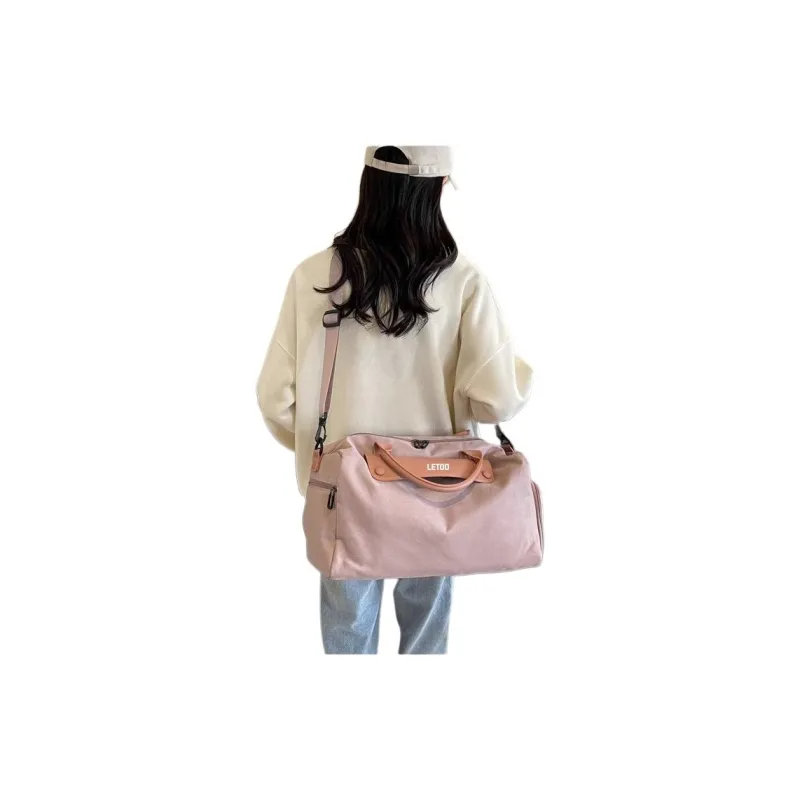LETOO Fabric Travel Bag Unisex Pink/Ecru/Black-1