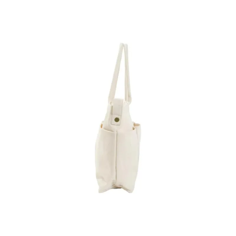 NITORI Canvas Handbag Japanese Style Modern Minimalist Versatile Commute Essential Canvas Bag Regular Unisex White-3