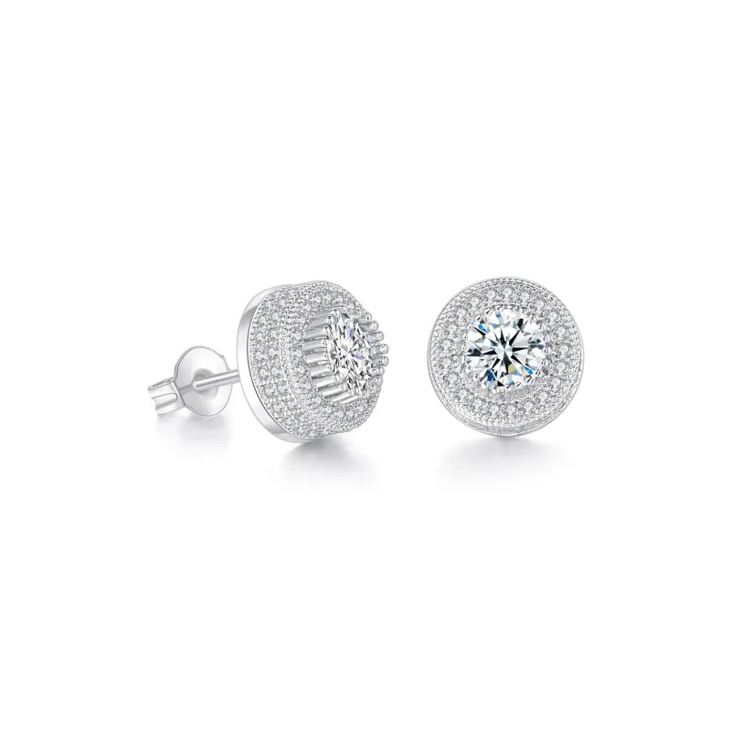 KING OF BLING Alloy With Zircon Stud Earrings Unisex-4