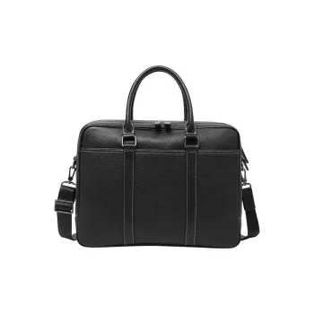 DOSRFINI Cow Leather Handbag Large Size Men's Black